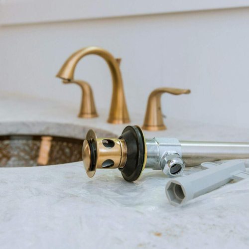 Plumbing repair service drain assemble and install bathroom sink